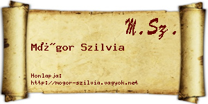 Mógor Szilvia névjegykártya